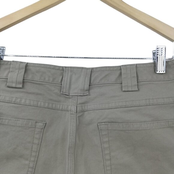 Duluth Trading Khaki Flat Front Cargo Pants Size 12 x 29 Tan Canvas Workwear - Picture 9 of 12